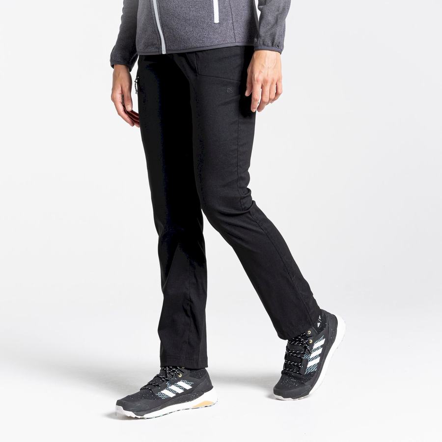 Black Craghoppers Kiwi Pro High Waisted Women's Trousers | EGL2618PQ
