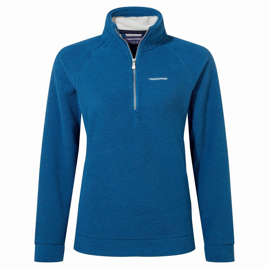 Blue Craghoppers Lilian Half Zip Women's Sweaters | NJT3714MX