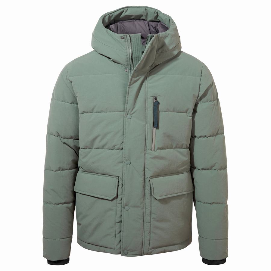 Green Craghoppers Dunbeath Insulated Hooded Men's Jackets | SWD2668MU