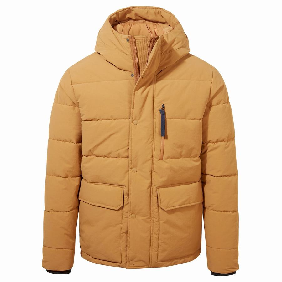 Grey Brown Craghoppers Dunbeath Insulated Hooded Men's Jackets | MTZ3685QR