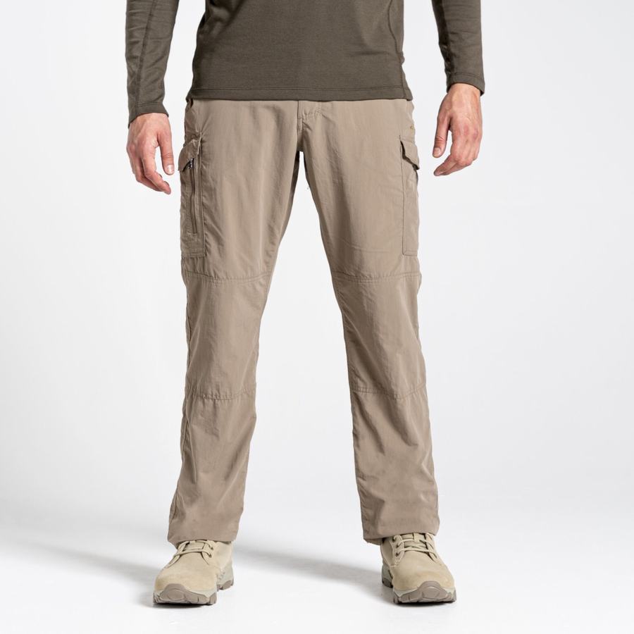 Khaki Craghoppers NosiLife Cargo II Men's Trousers | EQE3044DX
