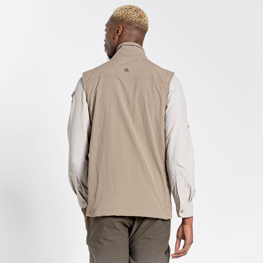Beige Craghoppers NosiLife Adventure II Men's Gilets | PKH1035TM