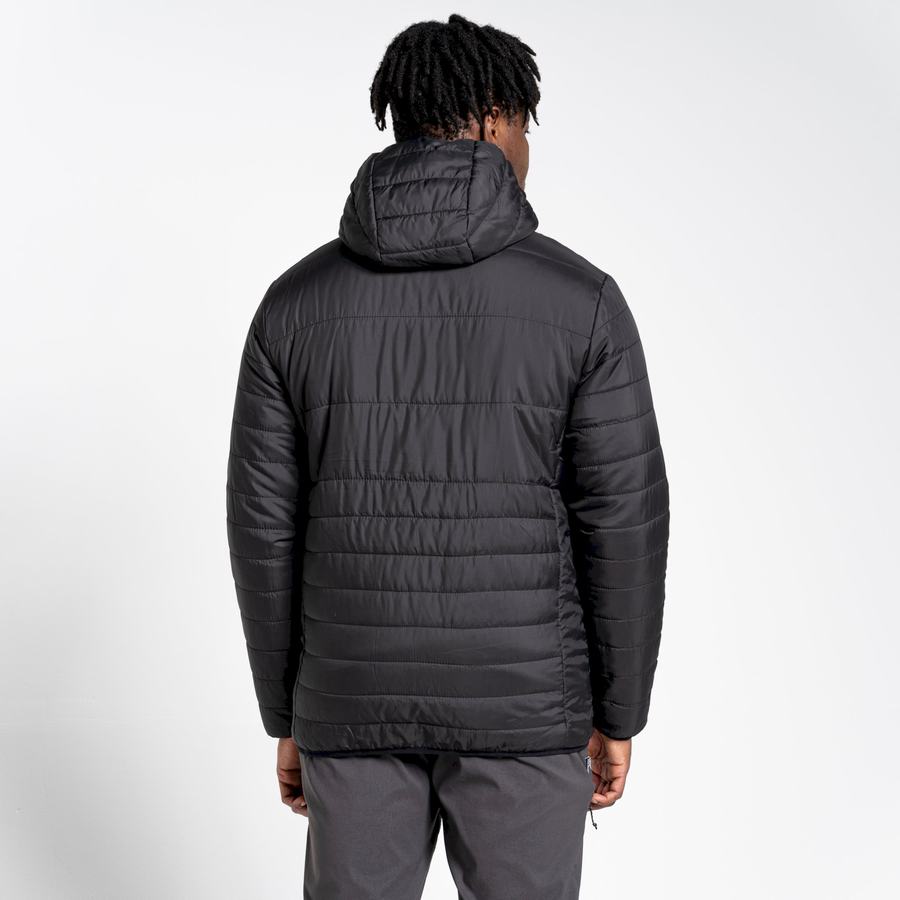 Black Craghoppers Compresslite VI Hooded Men's Jackets | ZIJ8986HQ