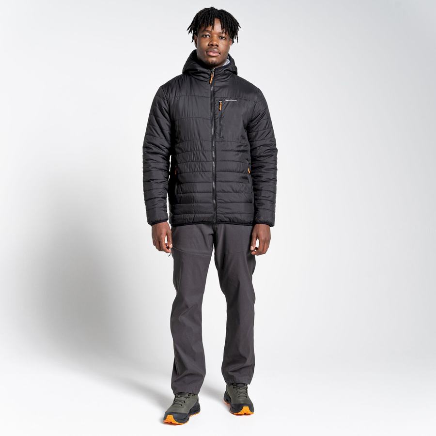 Black Craghoppers Compresslite VI Hooded Men's Jackets | ZIJ8986HQ