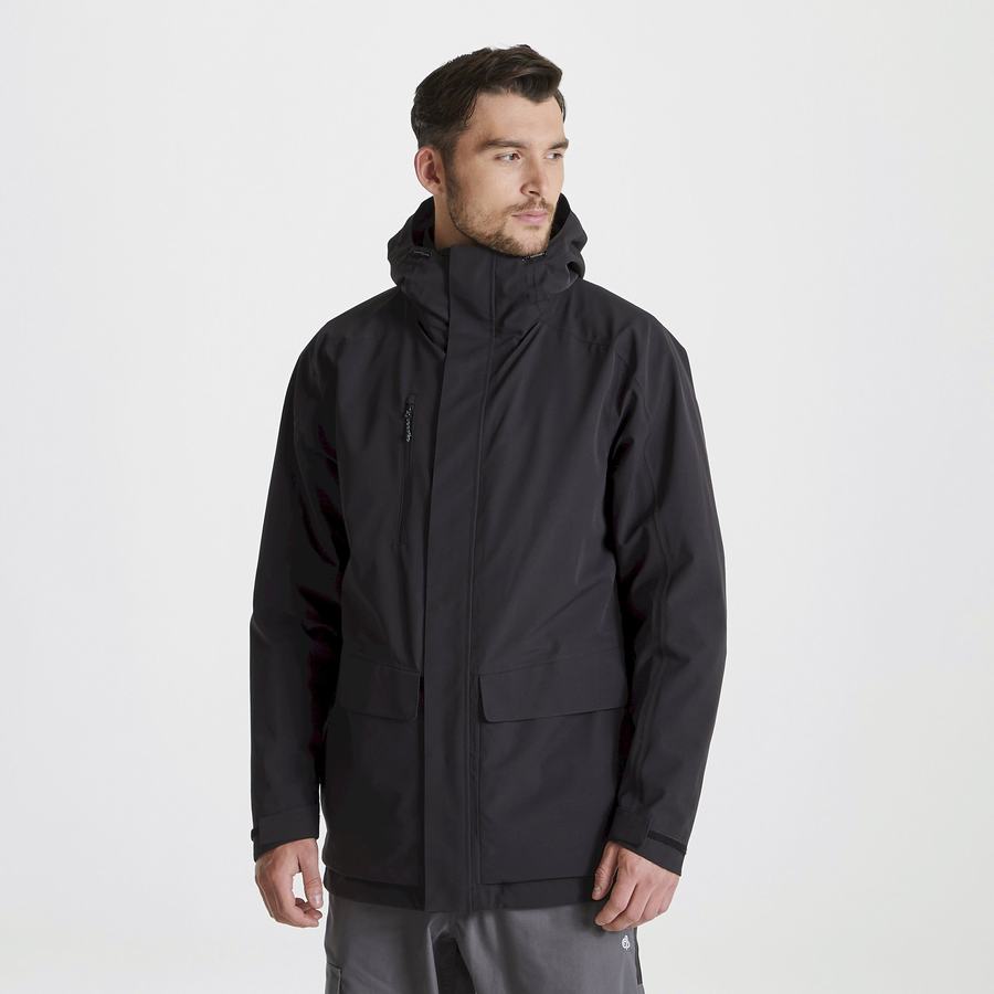 Black Craghoppers Expert Kiwi Pro Stretch 3in1 Men's Jackets | EXL1537VP