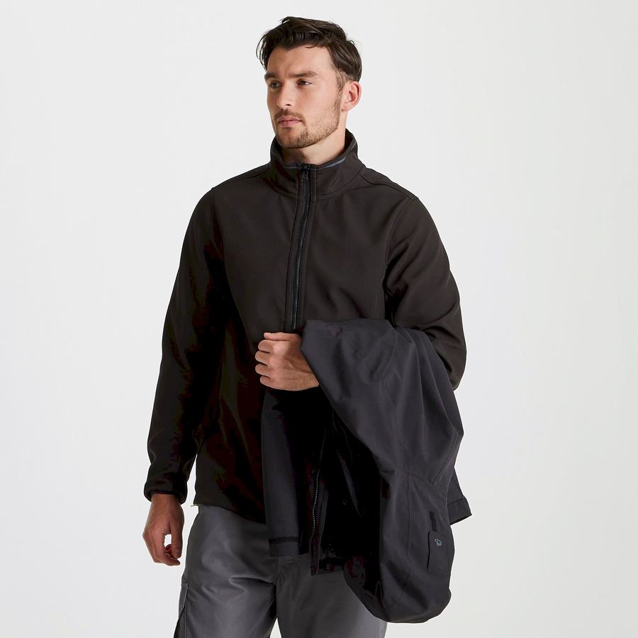 Black Craghoppers Expert Kiwi Pro Stretch 3in1 Men's Jackets | EXL1537VP