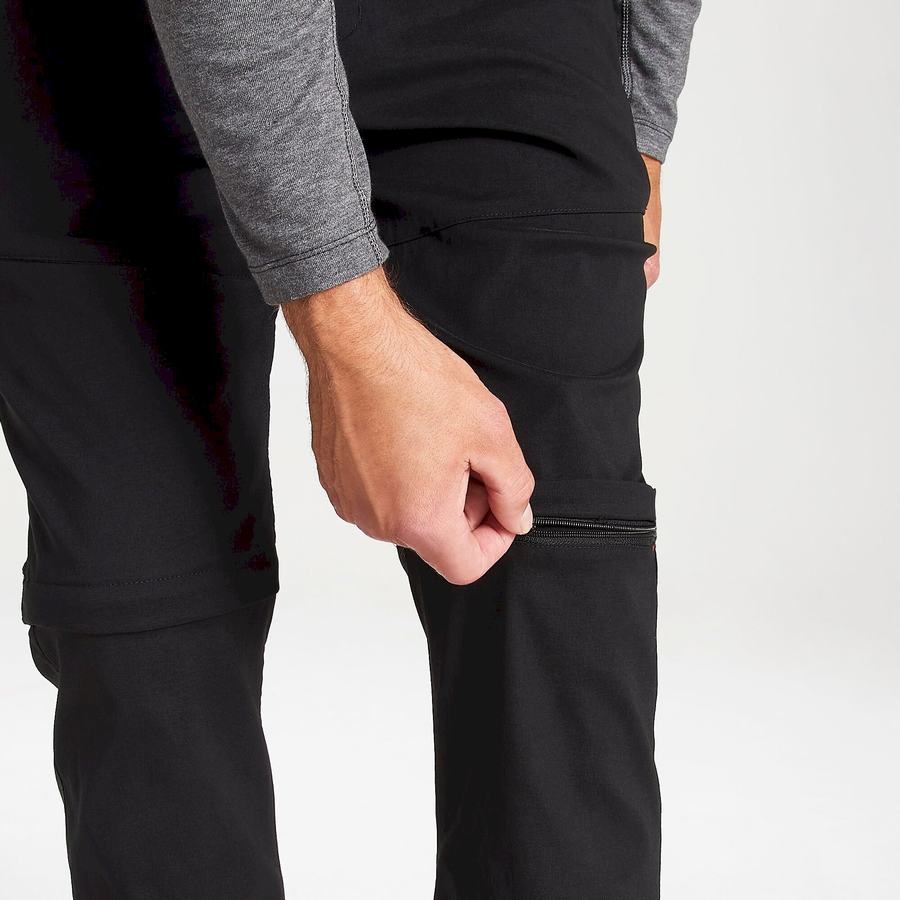 Black Craghoppers Kiwi Pro II Men's Trousers | MDX4617FV