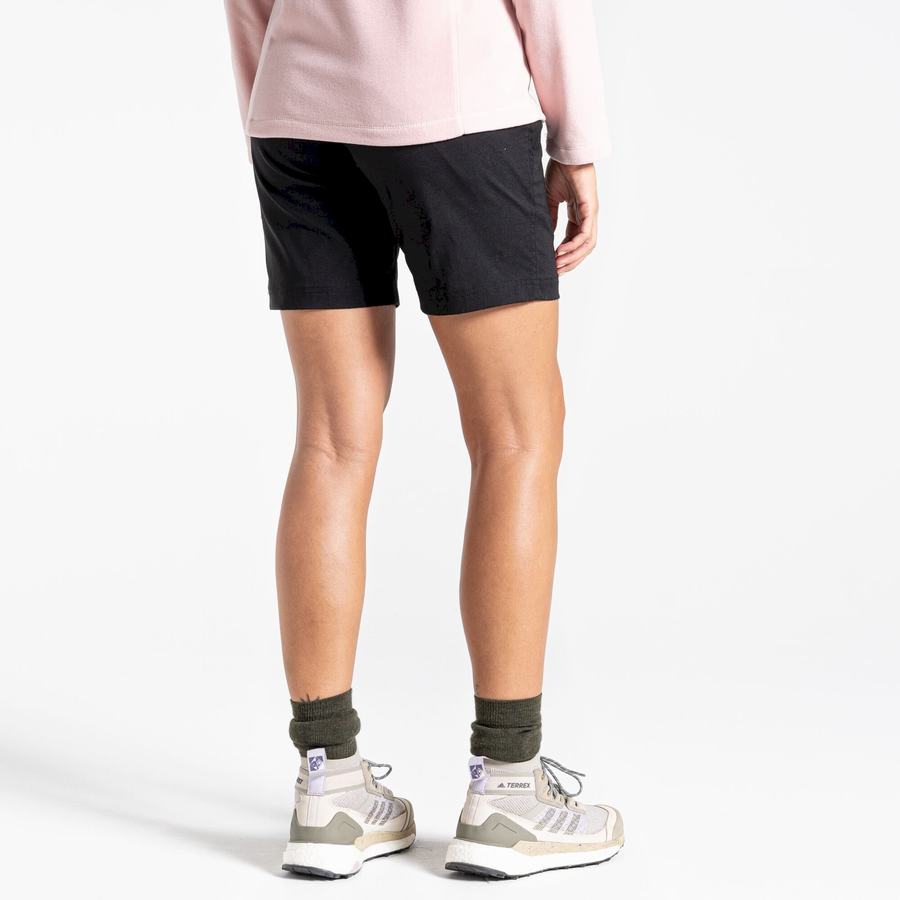 Black Craghoppers Stretch Kiwi Pro III Women's Shorts | APK1126PU