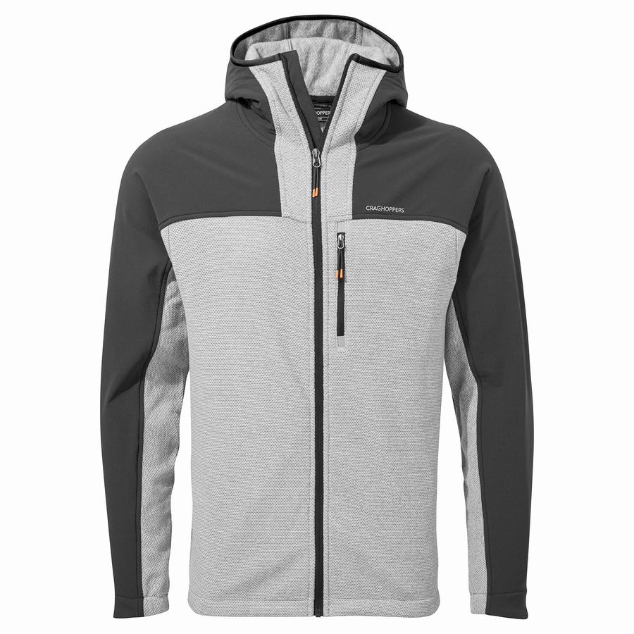 Black Grey Craghoppers Abrigo Hooded Men\'s Sweaters | VCW8668PP