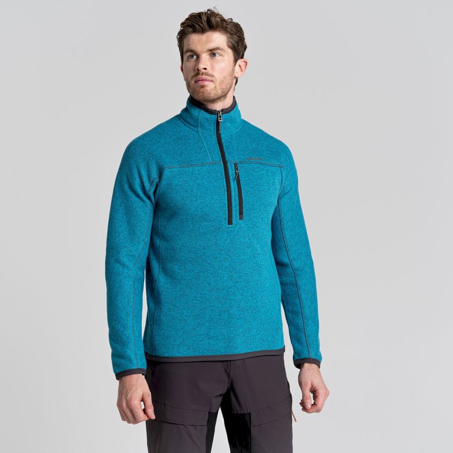 Blue Craghoppers Torney Half Zip Men\'s Sweaters | DAN2421VM