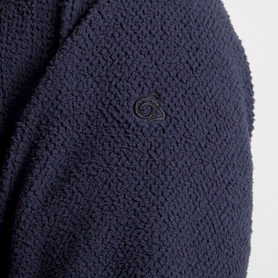 Blue Navy Craghoppers Cason Half-Zip Men's Sweaters | DUO59QJ
