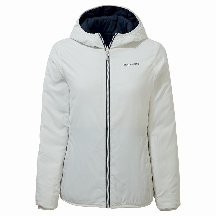 Blue Navy Craghoppers Compresslite VI Hooded Women's Jackets | SGV4059UA