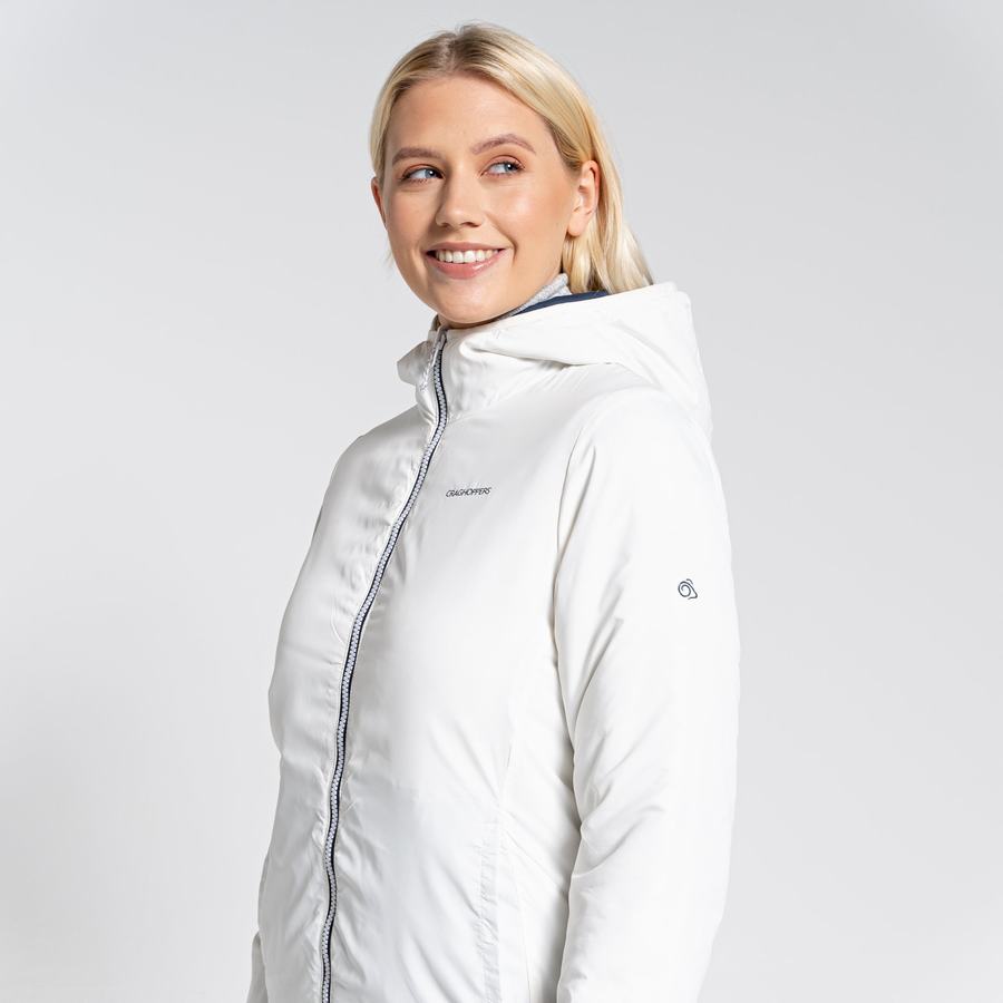 Blue Navy Craghoppers Compresslite VI Hooded Women's Jackets | SGV4059UA