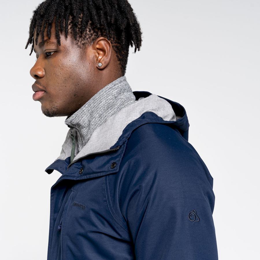 Blue Navy Craghoppers Cove Men's Jackets | EIU618YJ
