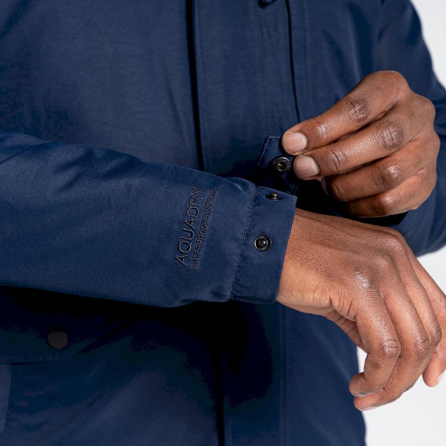 Blue Navy Craghoppers Cove Men's Jackets | EIU618YJ