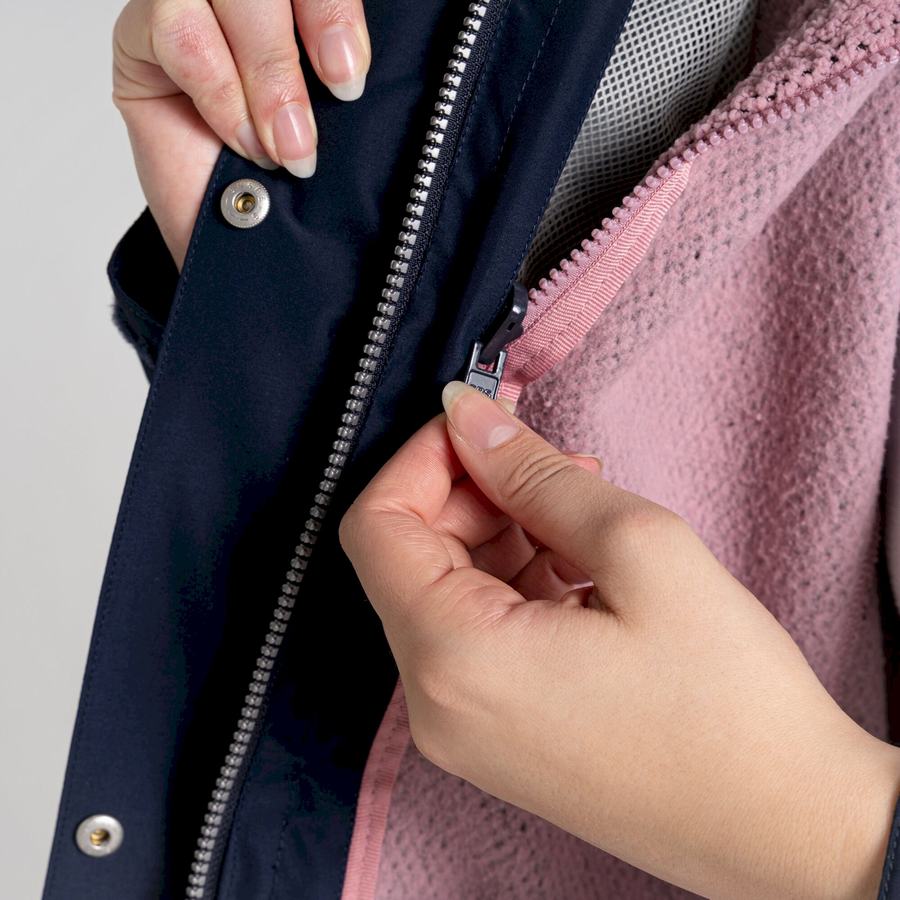 Blue Navy Craghoppers Denise 3 in 1 Women's Jackets | VBV1483WF