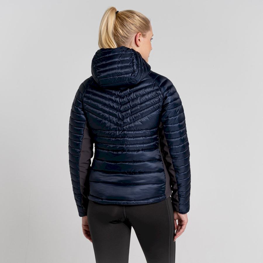 Blue Navy Craghoppers ExpoLite Insulated Hooded Women's Jackets | SQT247RU