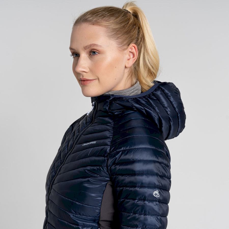 Blue Navy Craghoppers ExpoLite Insulated Hooded Women's Jackets | SQT247RU