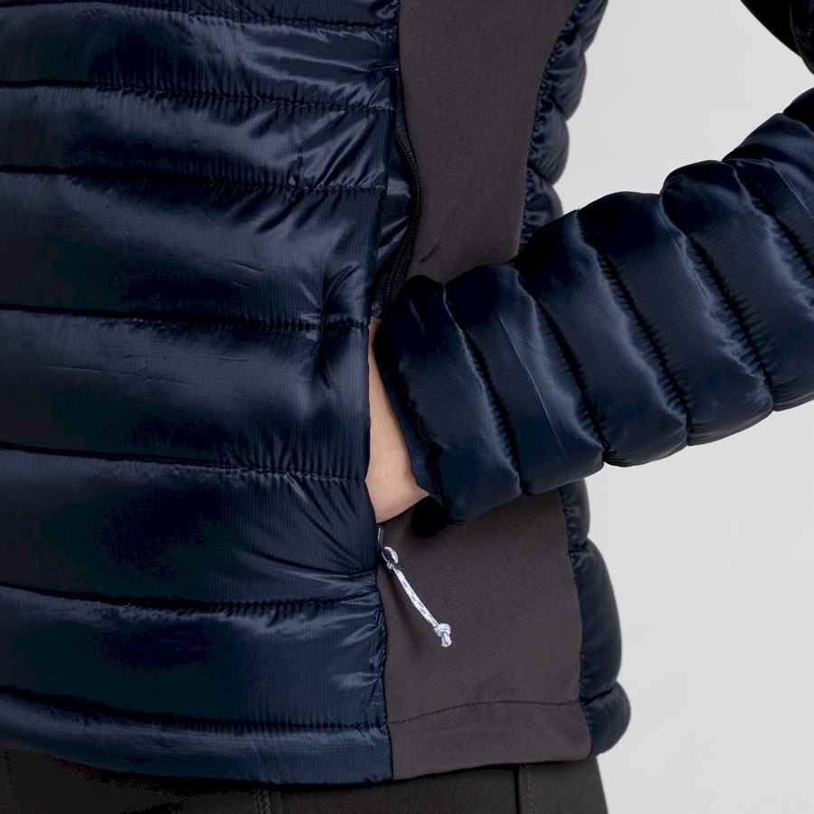 Blue Navy Craghoppers ExpoLite Insulated Hooded Women's Jackets | SQT247RU