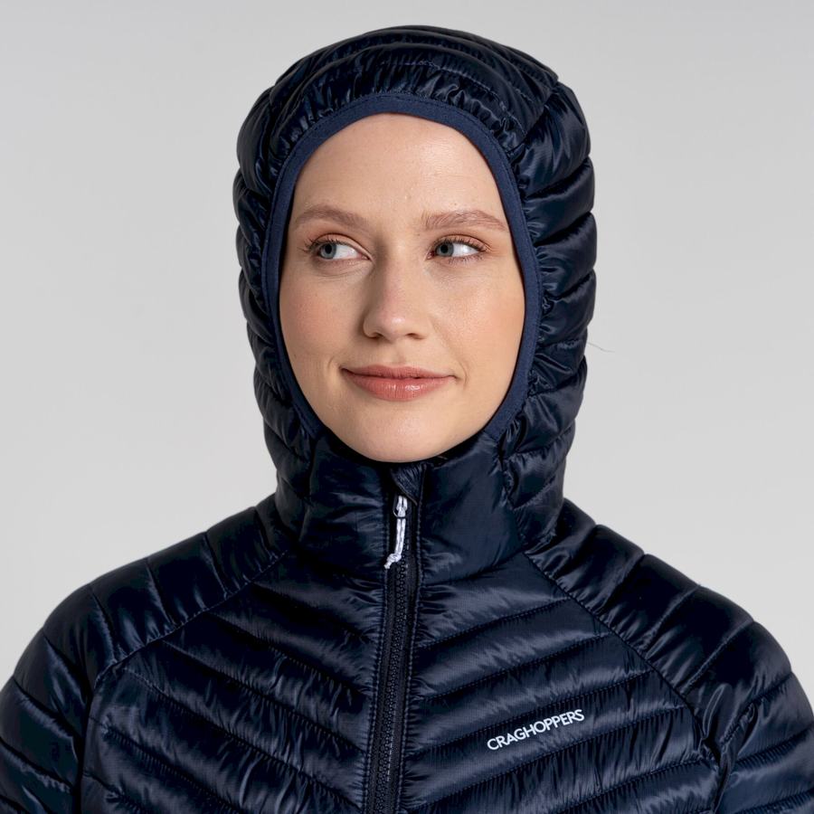 Blue Navy Craghoppers ExpoLite Insulated Hooded Women's Jackets | SQT247RU