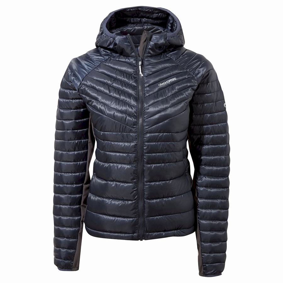 Blue Navy Craghoppers ExpoLite Insulated Hooded Women\'s Jackets | SQT247RU