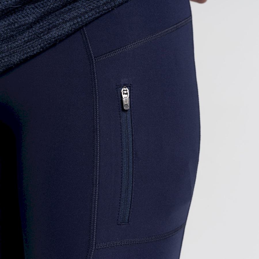 Blue Navy Craghoppers Kiwi Pro Women's Leggings | QUX3260TW