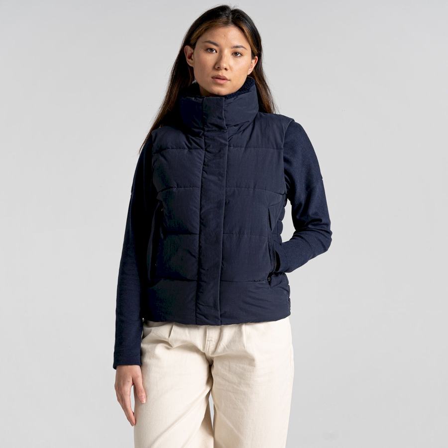 Blue Navy Craghoppers Langley Women's Gilets | OGY5941HA