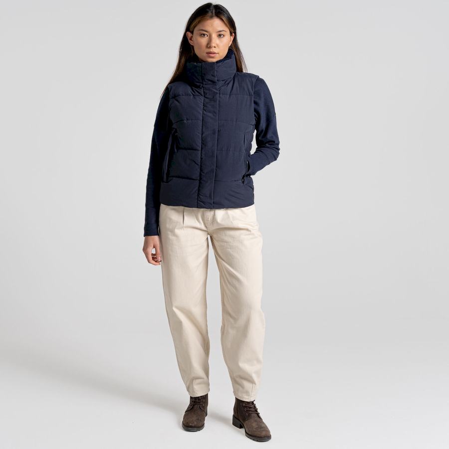 Blue Navy Craghoppers Langley Women's Gilets | OGY5941HA