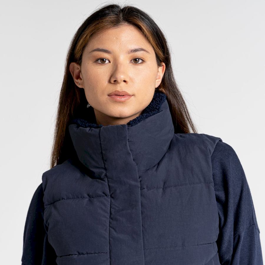 Blue Navy Craghoppers Langley Women's Gilets | OGY5941HA