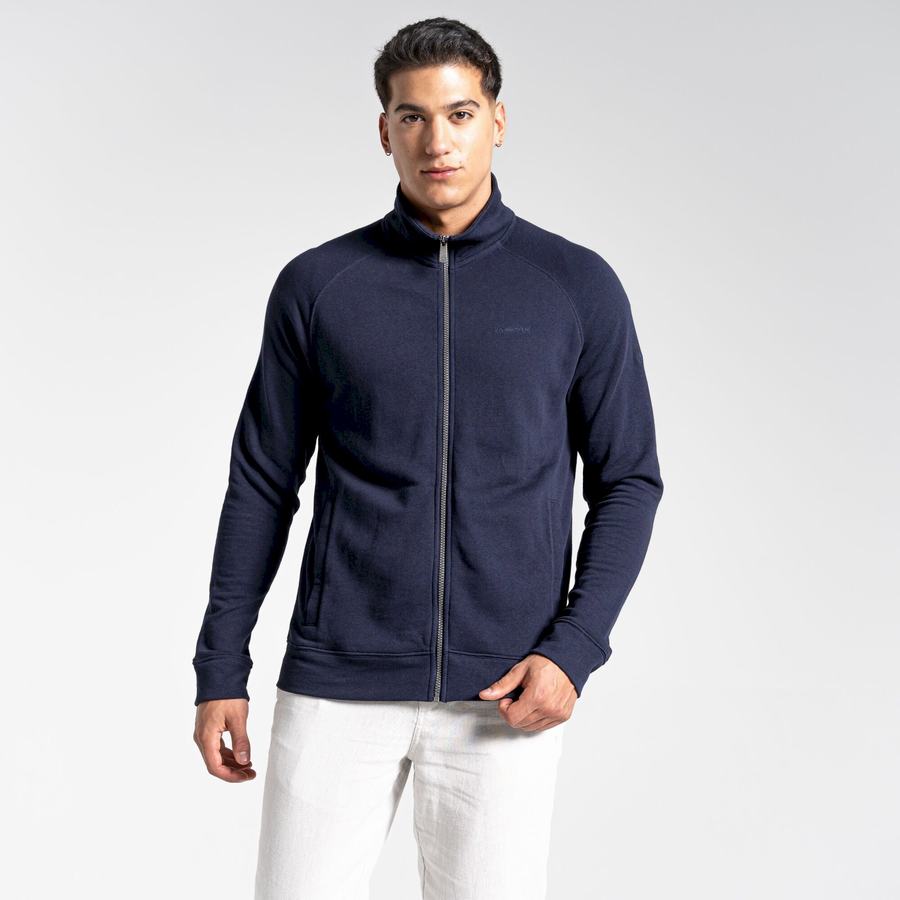 Blue Navy Craghoppers Nosibotanical Cambra Men's T-Shirts | MPO2128SH