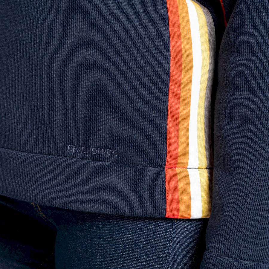 Blue Navy Craghoppers Pinalla Half Zip Women's Sweaters | EWB596GB