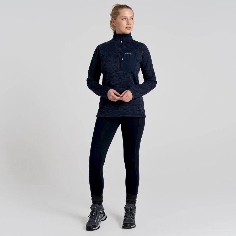 Blue Navy Craghoppers Trina Half Zip Women's Sweaters | RYN1773PK
