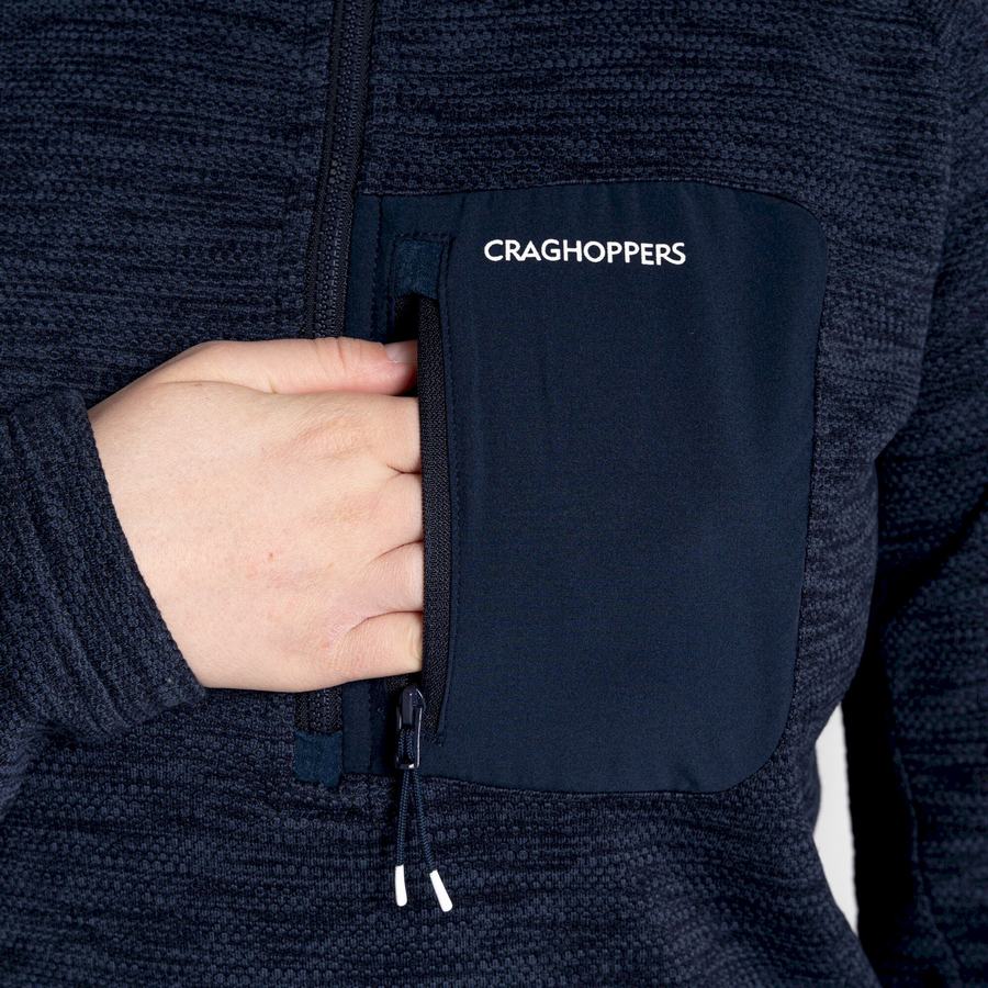 Blue Navy Craghoppers Trina Half Zip Women's Sweaters | RYN1773PK