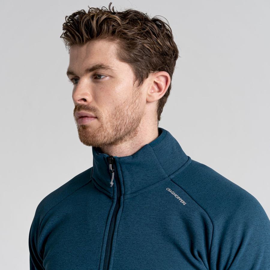 Dark Blue Craghoppers Dynamic Pro Half Zip Men's Sweaters | LUC6353JY
