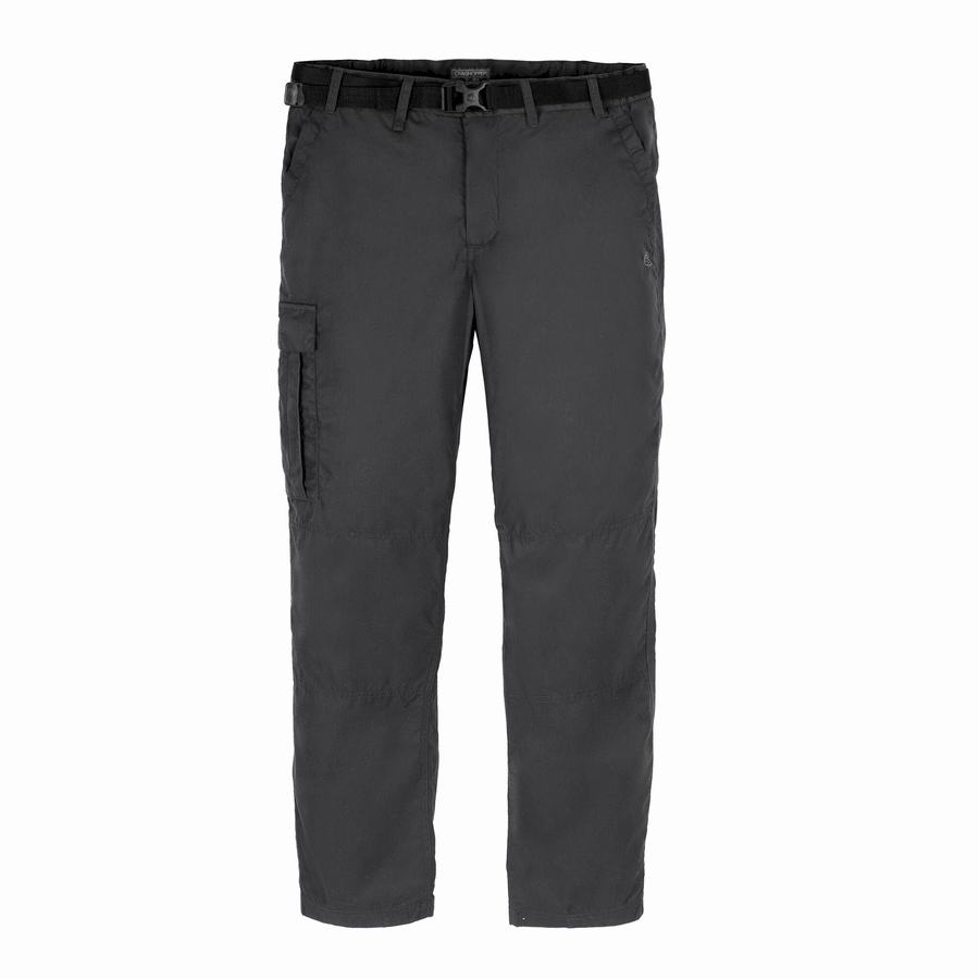 Dark Grey Craghoppers Expert Kiwi Tailored Men's Trousers | ZRB2046FE