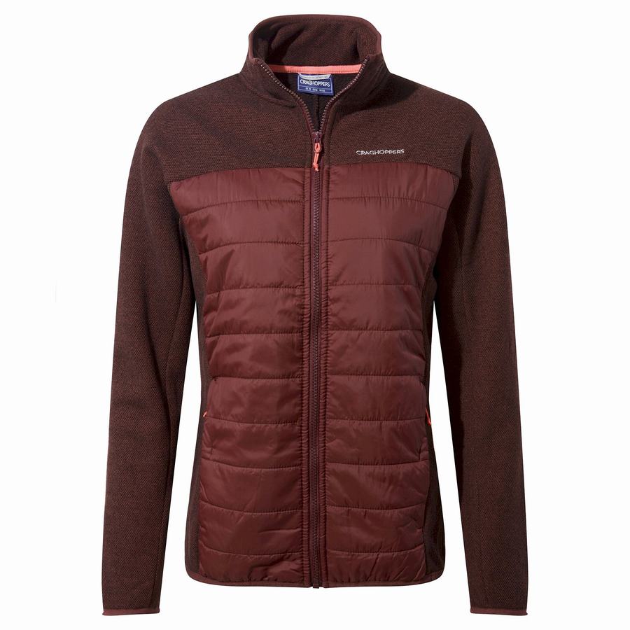 Dark Red Craghoppers Shanice Hybrid Women's Jackets | TSV1550QD
