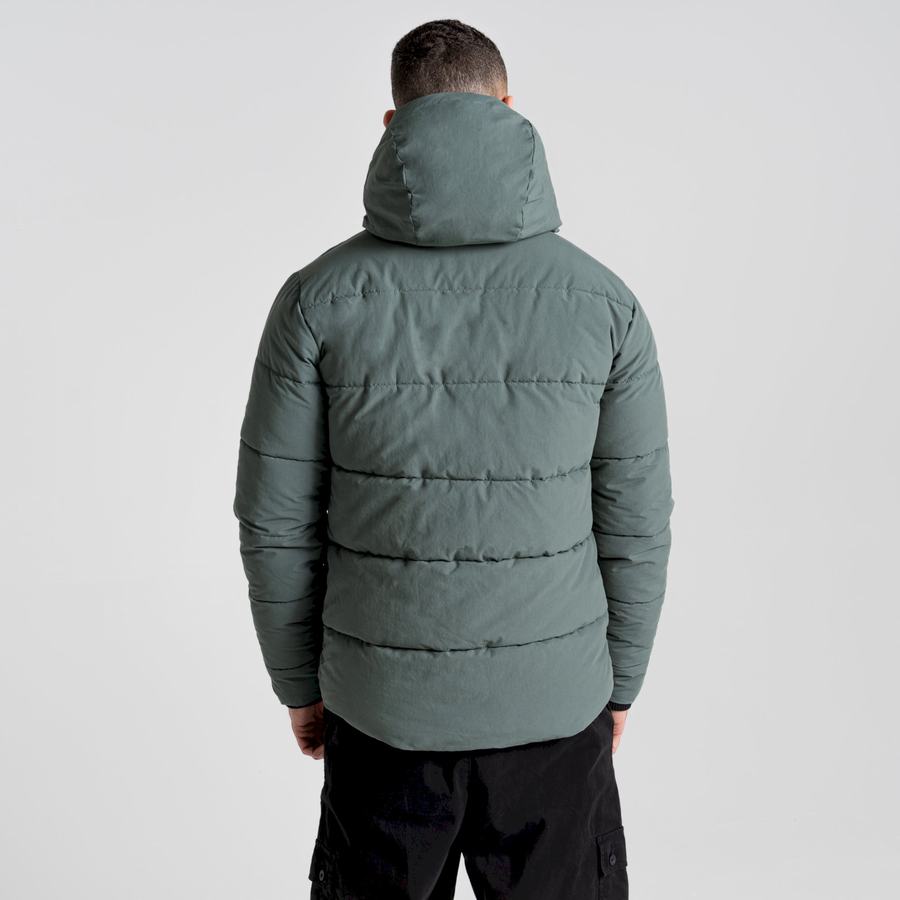 Green Craghoppers Dunbeath Insulated Hooded Men's Jackets | SWD2668MU
