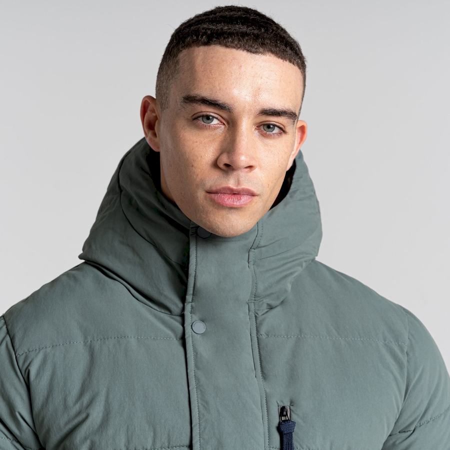 Green Craghoppers Dunbeath Insulated Hooded Men's Jackets | SWD2668MU