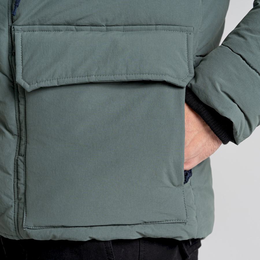 Green Craghoppers Dunbeath Insulated Hooded Men's Jackets | SWD2668MU