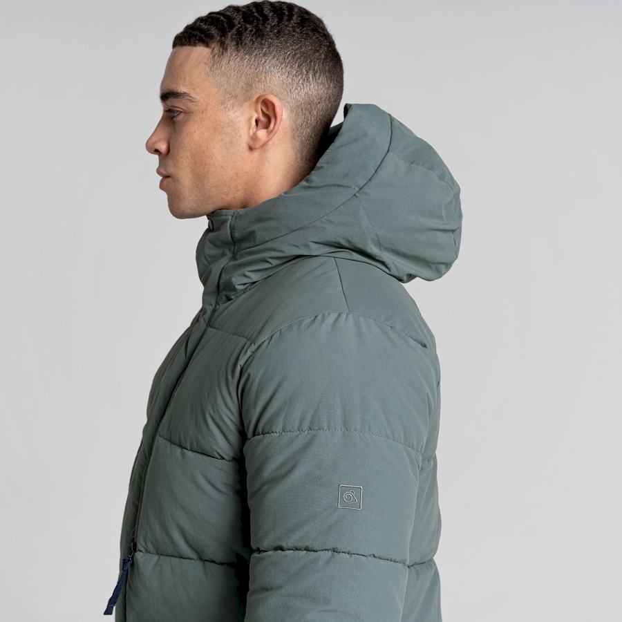 Green Craghoppers Dunbeath Insulated Hooded Men's Jackets | SWD2668MU
