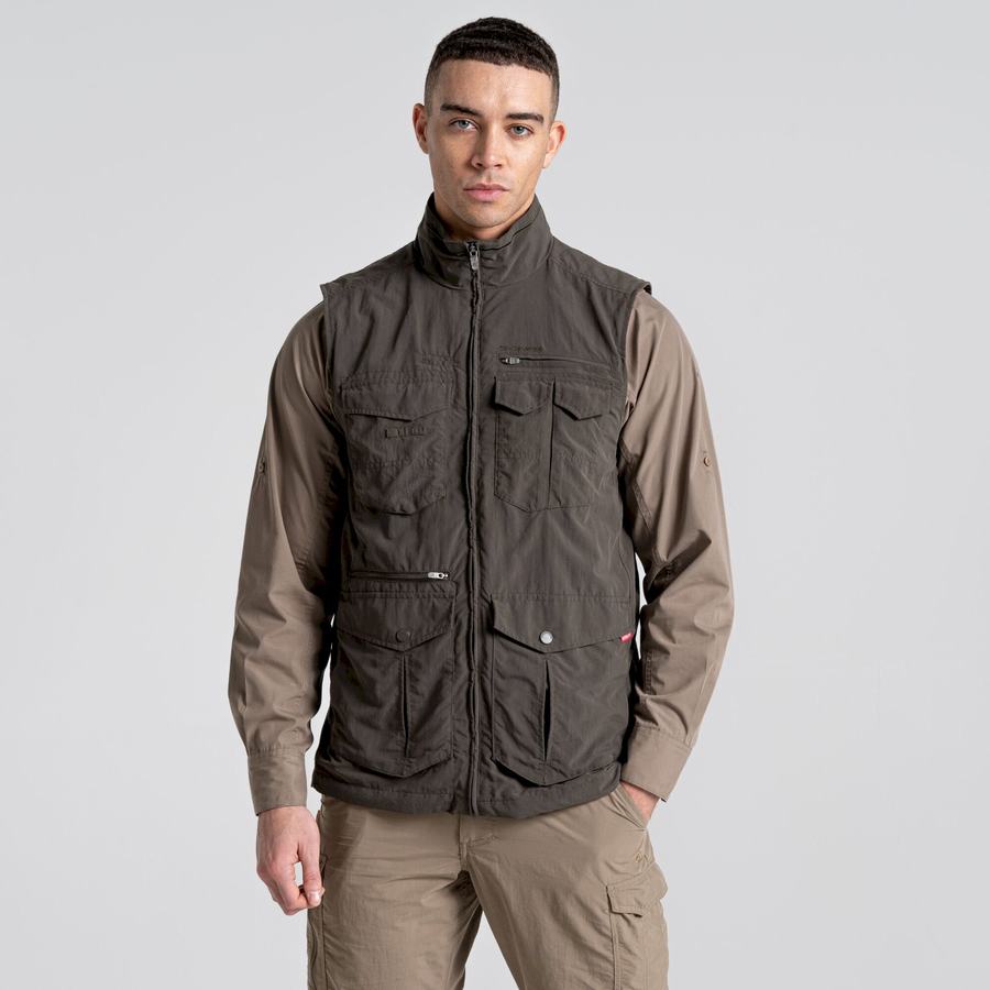 Green Craghoppers NosiLife Adventure II Men's Gilets | VOR95100ZO