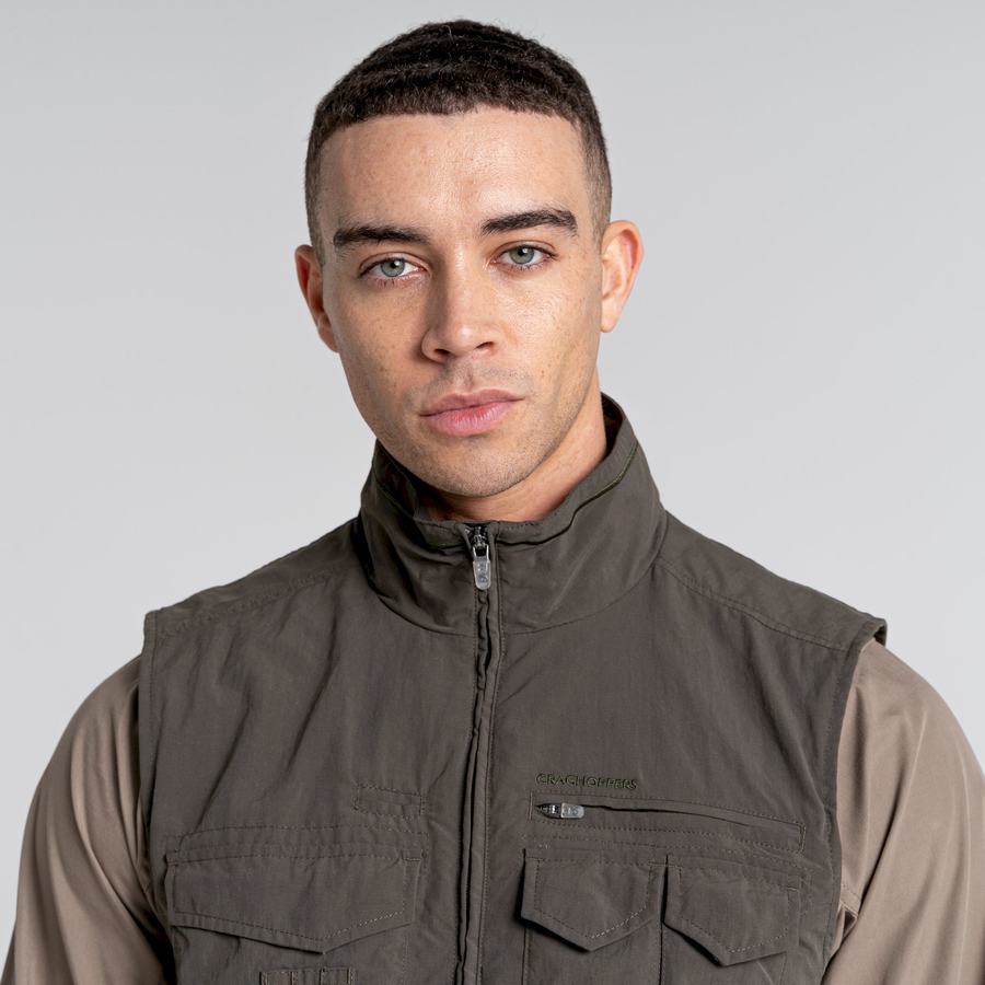 Green Craghoppers NosiLife Adventure II Men's Gilets | VOR95100ZO