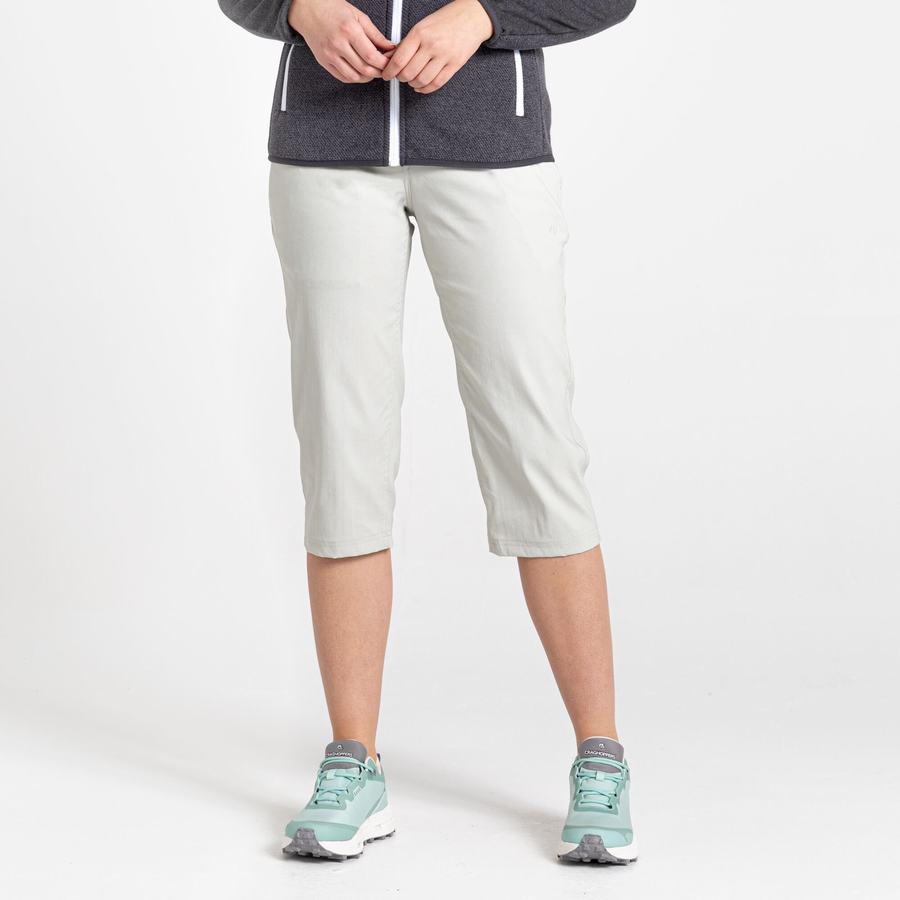 Grey Craghoppers Kiwi Pro II Crop Women\'s Trousers | SGQ2384RT