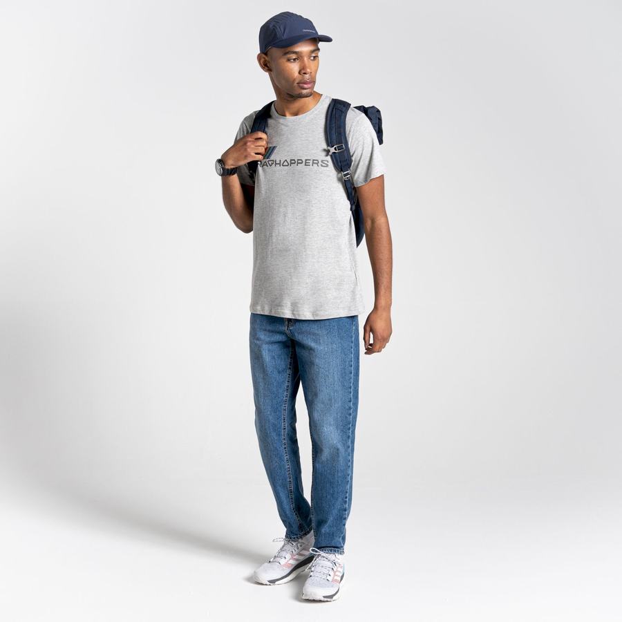 Grey Craghoppers Lugo Short Sleeved Men's T-Shirts | LEM8654HE