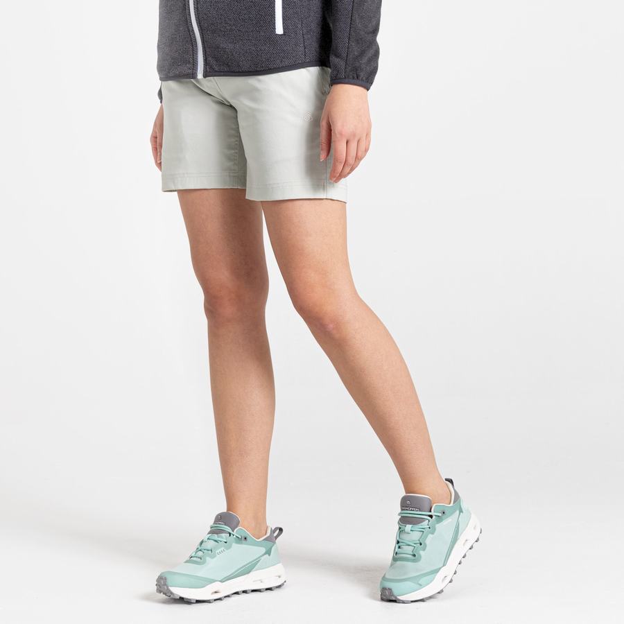 Grey Craghoppers Stretch Kiwi Pro III Women's Shorts | WNW8120JX