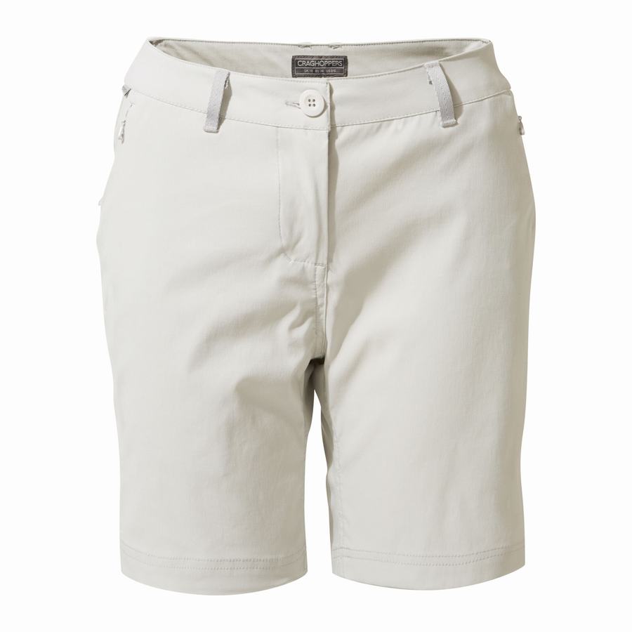 Grey Craghoppers Stretch Kiwi Pro III Women's Shorts | WNW8120JX