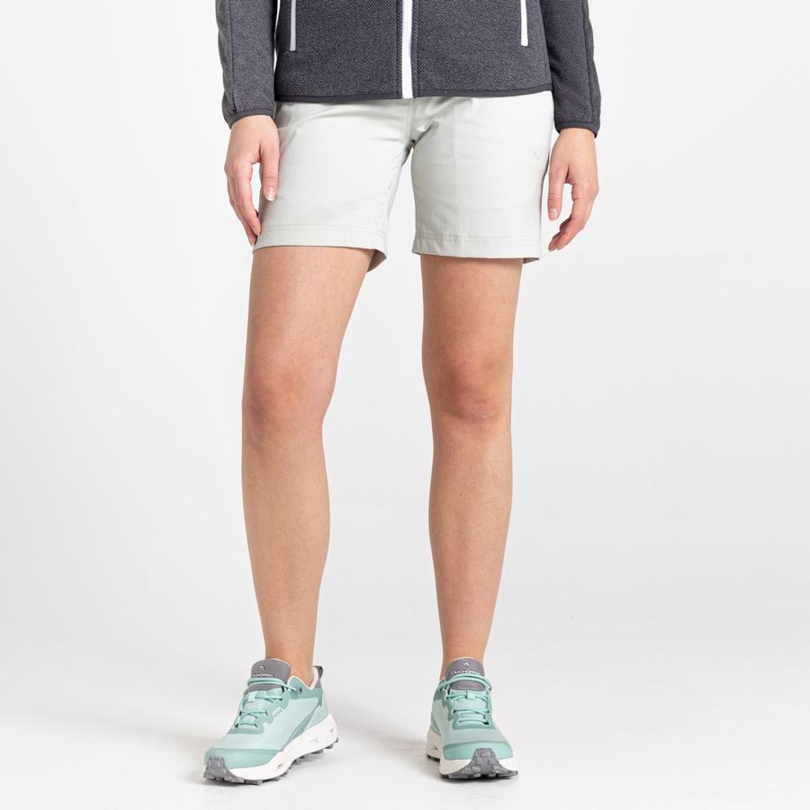 Grey Craghoppers Stretch Kiwi Pro III Women\'s Shorts | WNW8120JX