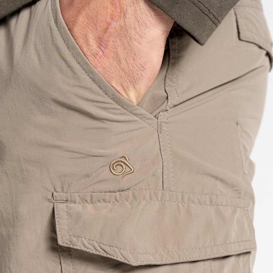 Khaki Craghoppers NosiLife Cargo II Men's Trousers | EQE3044DX