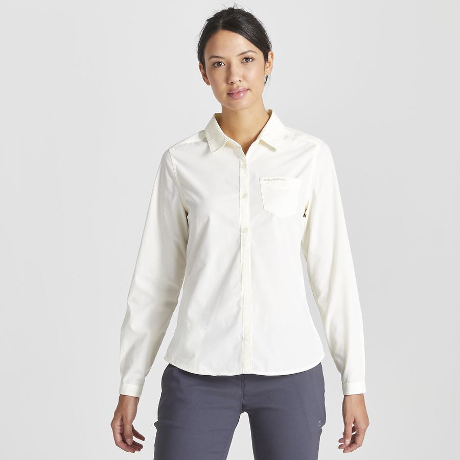 Light Blue Craghoppers Kiwi II Long Sleeved Women's Shirts | TKG197BL