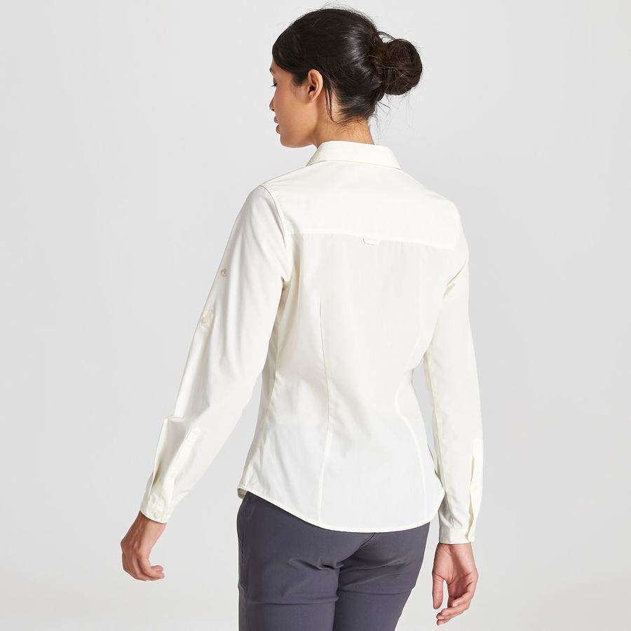 Light Blue Craghoppers Kiwi II Long Sleeved Women's Shirts | TKG197BL
